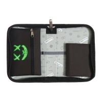 Пенал 1 секция 140 х 210 х 40 мм, откидной карман и косметичка, тканевый, Calligrata TOP Content "Маска"