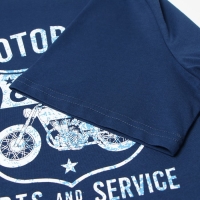 Футболка мужская MOTOR CITY, цвет тёмно-синий, размер 48 Футболка мужская MOTOR CITY, цвет тёмно-синий, размер 48