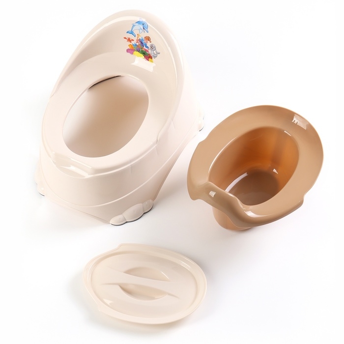 Детский горшок Бэйби-Комфорт, цвет молочный, наклейка МИКС Детский горшок Бэйби-Комфорт, цвет молочный, наклейка МИКС