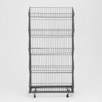 Накопитель разборный на колесах, 5 корзин, 70&times;43&times;147, цвет серый