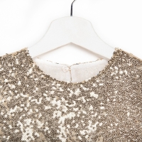 Платье нарядное для девочки с пайетками KAFTAN, размер 32 (110-116), цвет чёрный