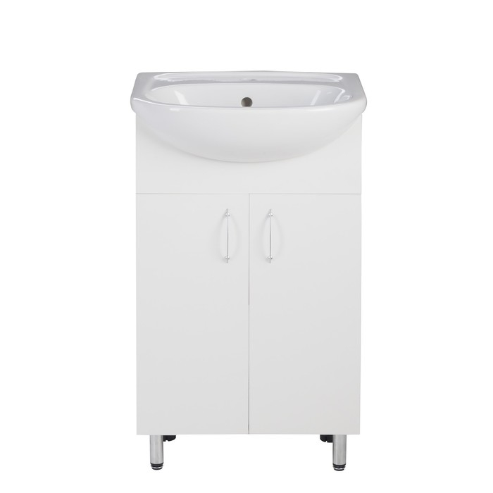 Комплект мебели: Тумба белая + раковина "Уют - 500", 50 х 41,7 х 81 см