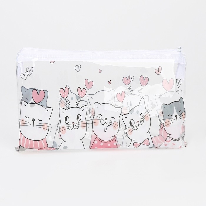 Косметичка-пенал на молнии, цвет прозрачный Косметичка-пенал на молнии, цвет прозрачный