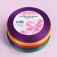 Набор атласных лент «Радуга», 5 шт, размер 1 ленты: 6 мм × 23 ± 1 м Набор атласных лент «Радуга», 5 шт, размер 1 ленты: 6 мм × 23 ± 1 м