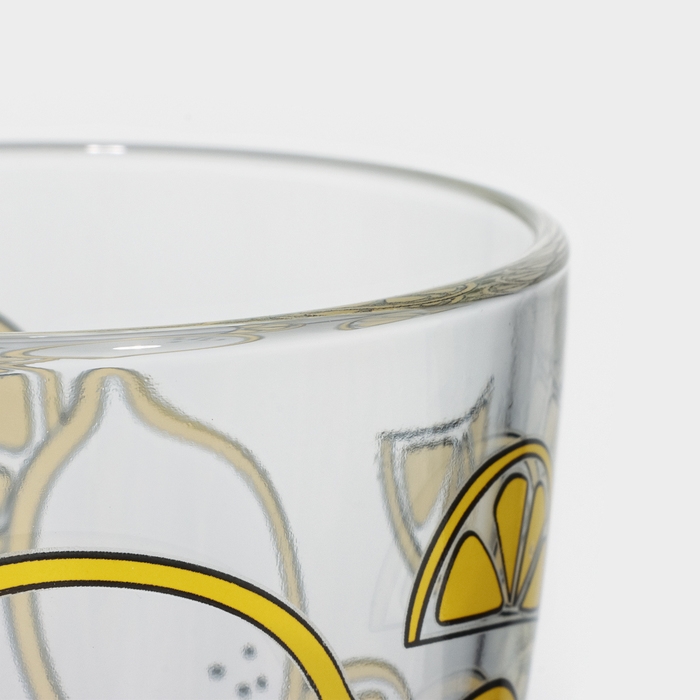 Стакан низкий стеклянный &laquo;Сочный фрукт&raquo;, 250 мл, МИКС