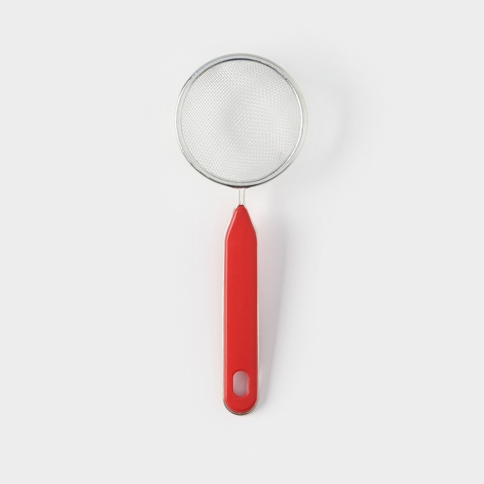 Сито для просеивания Доляна «Хозяюшка», d=8 см, цвет красный Сито для просеивания Доляна «Хозяюшка», d=8 см, цвет красный