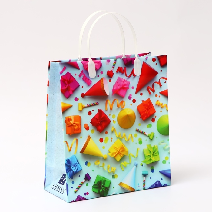 Новый год. Пакет новогодний Новый год. Пакет новогодний "Праздник" мягкий пластик 26 х 23 см.