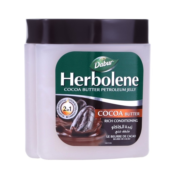 Вазелин для кожи Dabur Herbolene с маслом какао и витамином Е, увлажняющий, 225 мл Вазелин для кожи Dabur Herbolene с маслом какао и витамином Е, увлажняющий, 225 мл