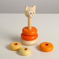 Пирамидки &laquo;Цветные&raquo; Котёнок, 7 элементов