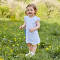 Комплект: платье, шорты, повязка Крошка Я Ромашка, рост 62-68 см, серый