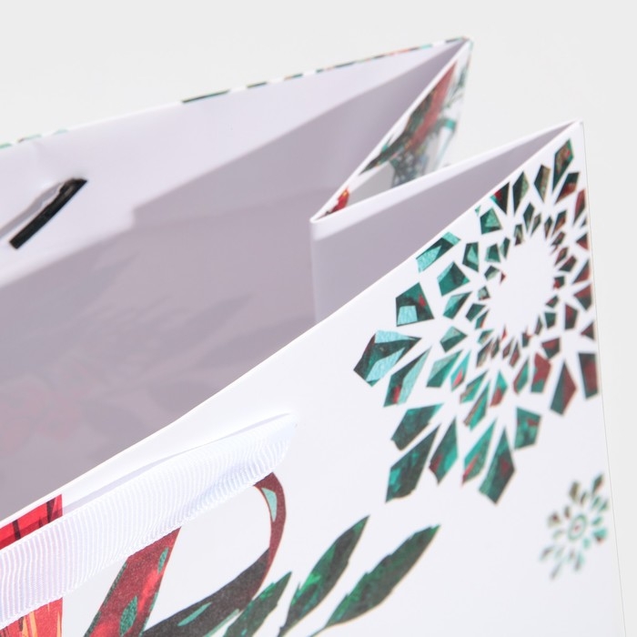 Пакет подарочный новогодний ламинированный квадратный &laquo;Forest&raquo;, 30 х 30 х 12 см, Новый год