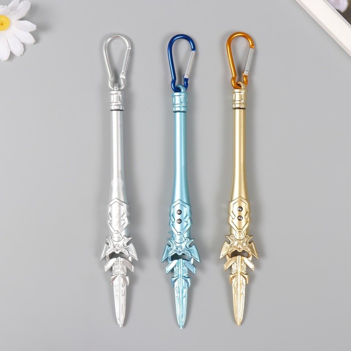 Фонарик свет на карабине Фонарик свет на карабине "Меч" мигает, 3 режима, ультрафиолет, лазер 2х3х19 см МИКС