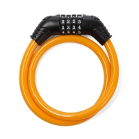 Замок навесной велосипедный LOCKLAND, кодовый,10х650 мм, цвет оранжевый Замок навесной велосипедный LOCKLAND, кодовый,10х650 мм, цвет оранжевый
