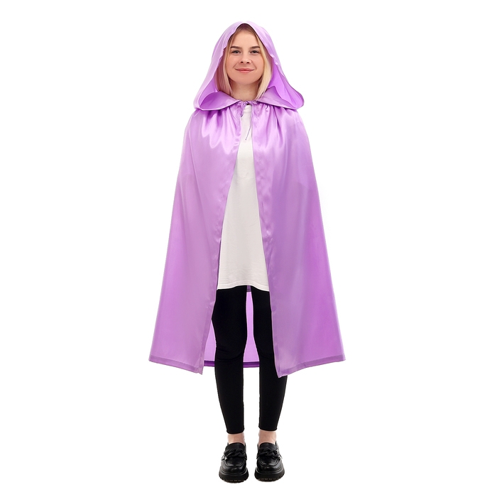 Карнавальный плащ детский, атлас, цвет фиолетовый, длина 85 см Карнавальный плащ детский, атлас, цвет фиолетовый, длина 85 см