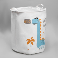 Корзина для игрушек &laquo;Приветливый динозавр&raquo;, ткань: хлопок с пропиткой