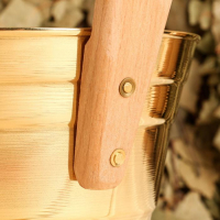 Ушат латунный, 2.2 л, с ручкой