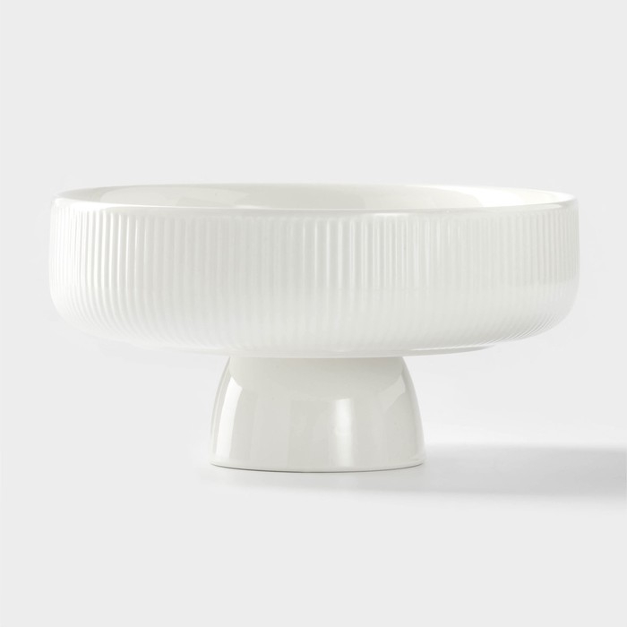 Блюдо керамическое для фруктов, d=15,5 см, цвет белый Блюдо керамическое для фруктов, d=15,5 см, цвет белый