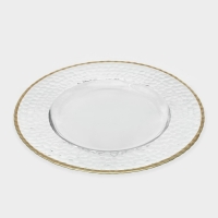 Тарелка подстановочная &laquo;Фишер&raquo;, d=35 см, цвет обводки золотой