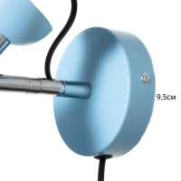 Бра с выключателем на проводе "Клаудиа" Е27 40Вт синий 28х15х20см Бра с выключателем на проводе "Клаудиа" Е27 40Вт синий 28х15х20см