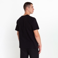 Футболка мужская новогодняя &laquo;Спортивный дед мороз&raquo;, цвет чёрный, размер 58