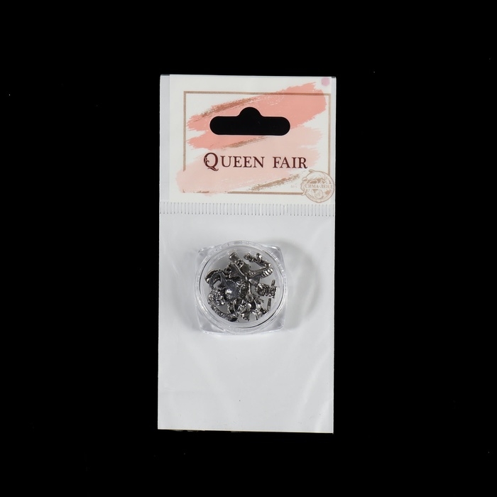 Фигурки для дизайна ногтей &laquo;Готика&raquo;, объёмные, металлические, цвет серебристый