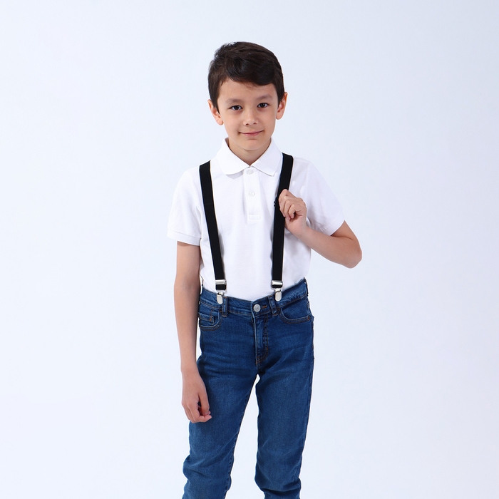 Подтяжки детские, ширина 2 см, цвет чёрный Подтяжки детские, ширина 2 см, цвет чёрный