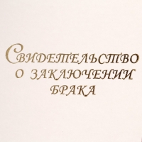 Папка для свидетельства о браке "Белая" бумвинил, А4 Папка для свидетельства о браке "Белая" бумвинил, А4