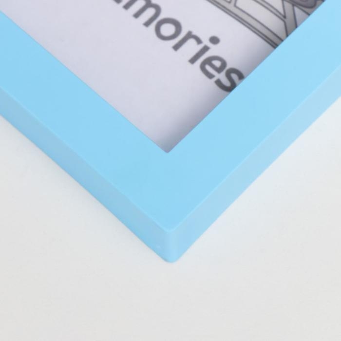 Фоторамка пластик L-3 10х15 см голубой (пластиковый экран)