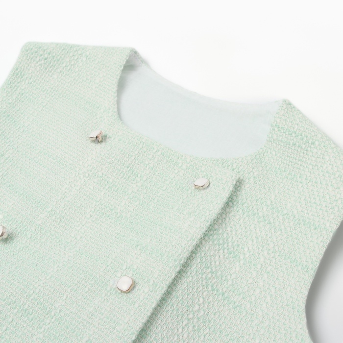 Новый год. Жилетка для девочки, MINAKU :Party Dress, цвет зеленый, рост 152 см