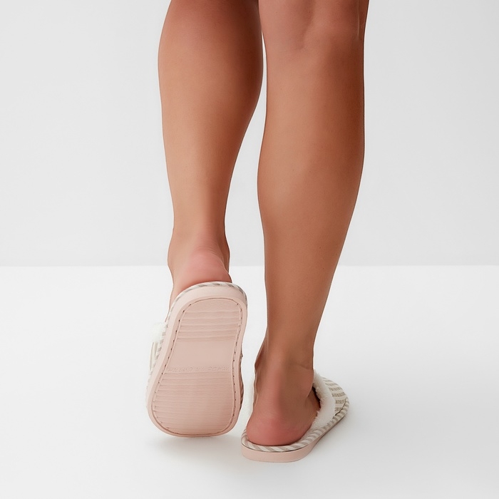 Тапочки женские, размер 40-41, бежевый Тапочки женские, размер 40-41, бежевый