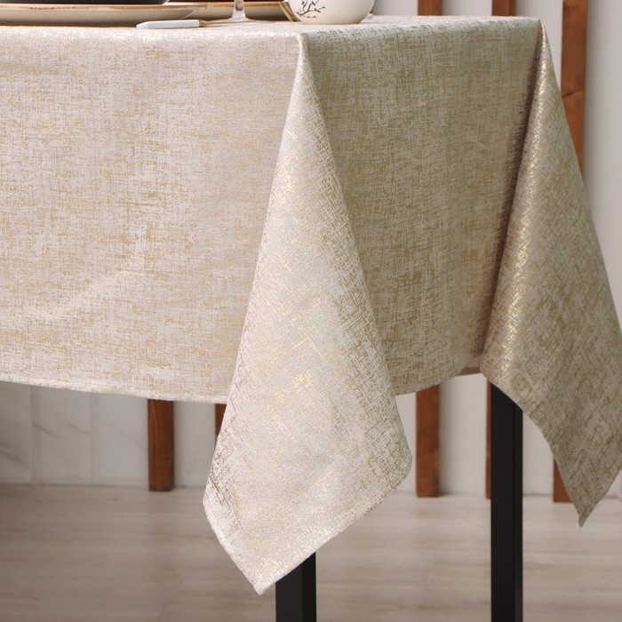 Скатерть Этель золото 140*180 &plusmn;5 см, 100% п/э, 180гр/м2