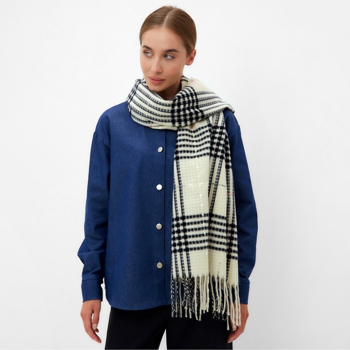 Шарф зимний объемный с кистями MINAKU 63*180 + 10 см Шарф зимний объемный с кистями MINAKU 63*180 + 10 см