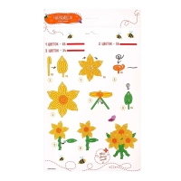 Цветы своими руками из меховых палочек &laquo;Букет ярких нарциссов&raquo;, набор для творчества на 8 марта