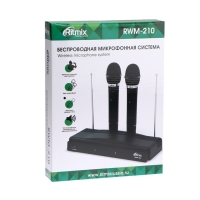 Беспроводная микрофонная система Ritmix RWM-210, 105 дБ, 100-10000 Гц, радиус до 10 м,черная Беспроводная микрофонная система Ritmix RWM-210, 105 дБ, 100-10000 Гц, радиус до 10 м,черная