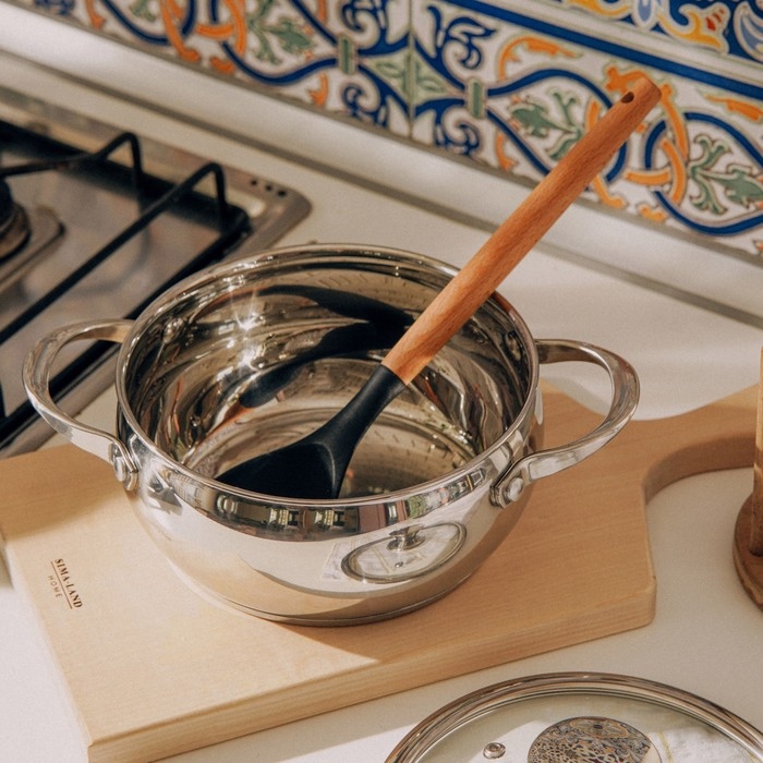 Кастрюля из нержавеющей стали SL Home &laquo;Олла&raquo;, 2 л,d=18 см, h=9 см,с крышкой, капсульное дно, индукция