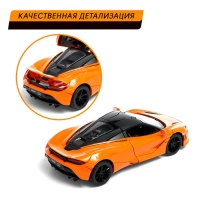 Машина металлическая &laquo;Купе&raquo;, 1:24, открываются двери, капот, багажник, инерция, цвет оранжевый