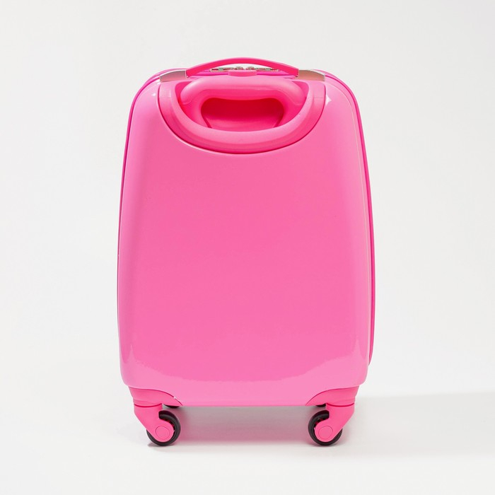 Чемодан детский 29 л (S), отдел на молнии, 4 колеса, цвет розовый