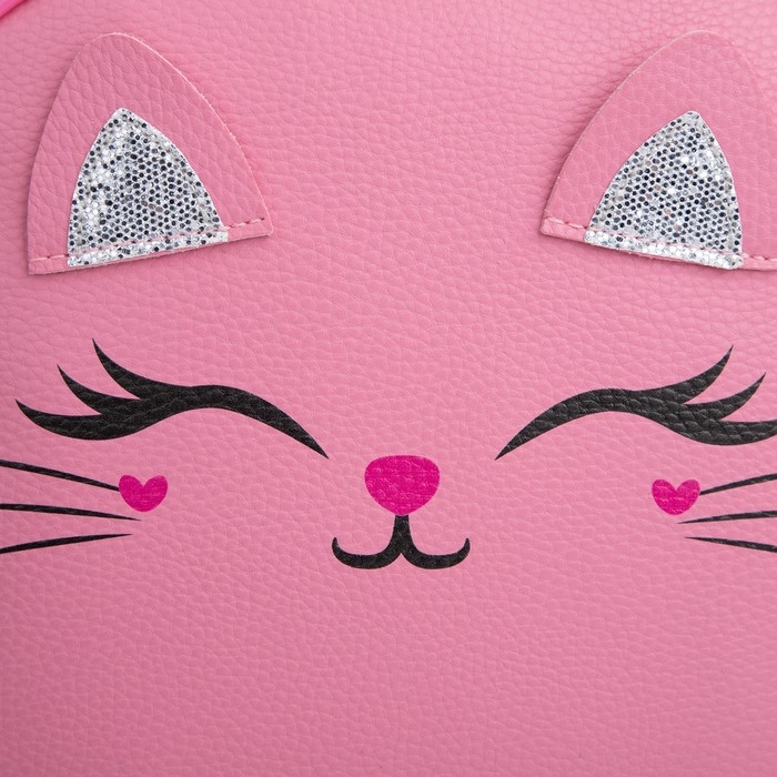 Рюкзак детский для девочки &laquo;Котейка&raquo;, 30 х см, отдел на молнии, цвет красный