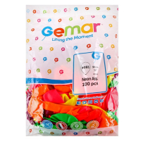 Шар латексный 12", неон, набор 100 шт., цвета МИКС Шар латексный 12", неон, набор 100 шт., цвета МИКС