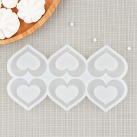 Силиконовый молд для леденцов и шоколада &laquo;Сердце&raquo;, 6&times;4,5 см, цвет прозрачный