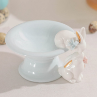 Конфетница керамическая «Зайка», 150 мл, 18×15,5×12 см, цвет голубой Конфетница керамическая «Зайка», 150 мл, 18×15,5×12 см, цвет голубой