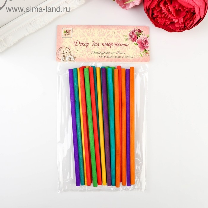 Декор дерево для творчества Декор дерево для творчества "Палочки цветные" набор 20 шт 15х0,5х0,5 см