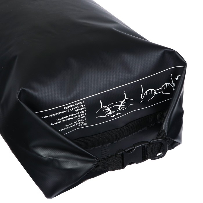 Гермомешок YUGANA, ПВХ, водонепроницаемый 40 литров, один ремень, черный Гермомешок YUGANA, ПВХ, водонепроницаемый 40 литров, один ремень, черный