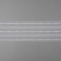 Шторная лента, органза, 7 см, 50 ± 1 м, цвет прозрачный Шторная лента, органза, 7 см, 50 ± 1 м, цвет прозрачный