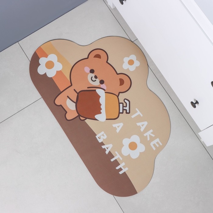 Коврик для дома Доляна Take a Bath, влаговпитывающий, 50×80 см Коврик для дома Доляна Take a Bath, влаговпитывающий, 50×80 см