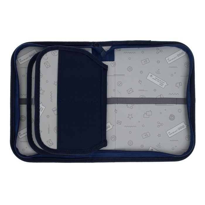 Пенал 3 секции, вкладка внутри, 140 х 210 х 40 мм, тканевый, Calligrata TOP Block Пенал 3 секции, вкладка внутри, 140 х 210 х 40 мм, тканевый, Calligrata TOP Block "Милый котик"