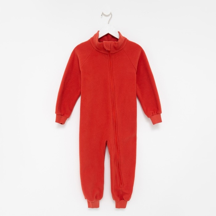 Комбинезон воротник-стойка, цвет терракотовый, рост 92-98 см