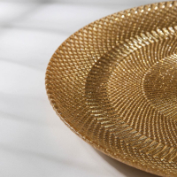 Блюдо сервировочное &laquo;Глория&raquo;, d=30 см, цвет золотой