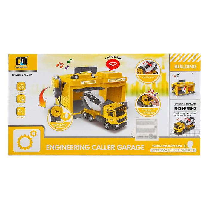 Парковка &laquo;Стройка&raquo; с машинкой и рацией, световые и звуковые эффекты, МИКС