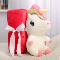 Мягкая игрушка &laquo;Единорожка&raquo;, с пледом, МИКС